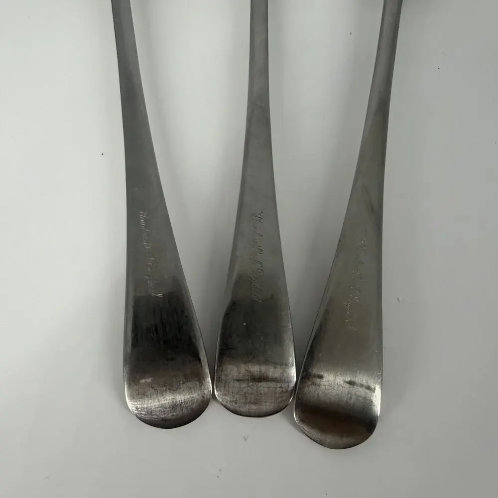 3X Serving Spoons Cooper Bros QUEEN ANNE Stainless England